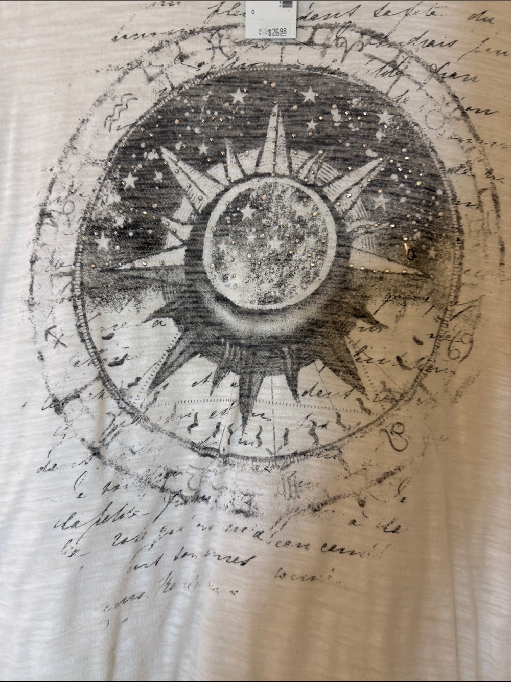 Maurices White Scoop Neck Graphic Tee with Sun & Moon Print - Picture 3 of 3
